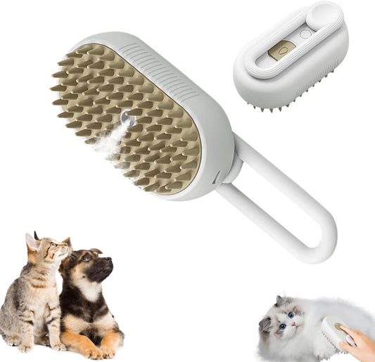 Brosse anti-poils à vapeur pour animaux